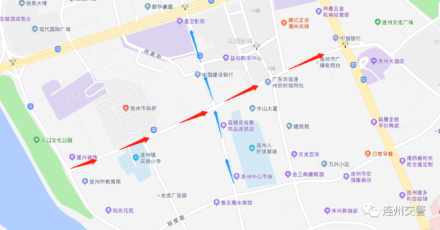 （愛民路、東山路單行線示意圖）