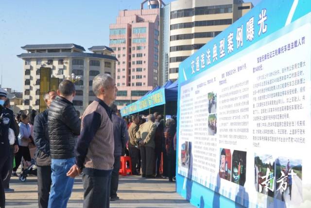 市民參觀交通安全知識(shí)圖片展。張曉欣 攝